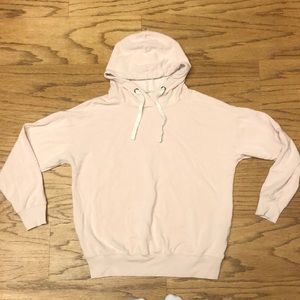 cozy pastel pink hoodie